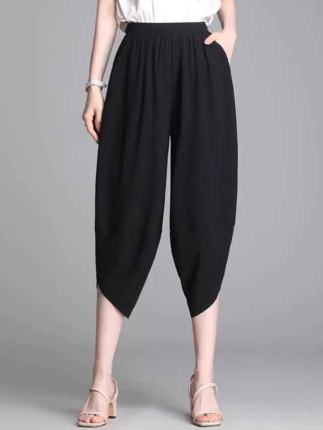 Summer Thin Loose Harem Pants For Women Black - Shop at LoveMi