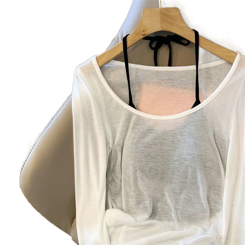 Sunscreen Knitted Blouse Thin Vest Two-piece Set