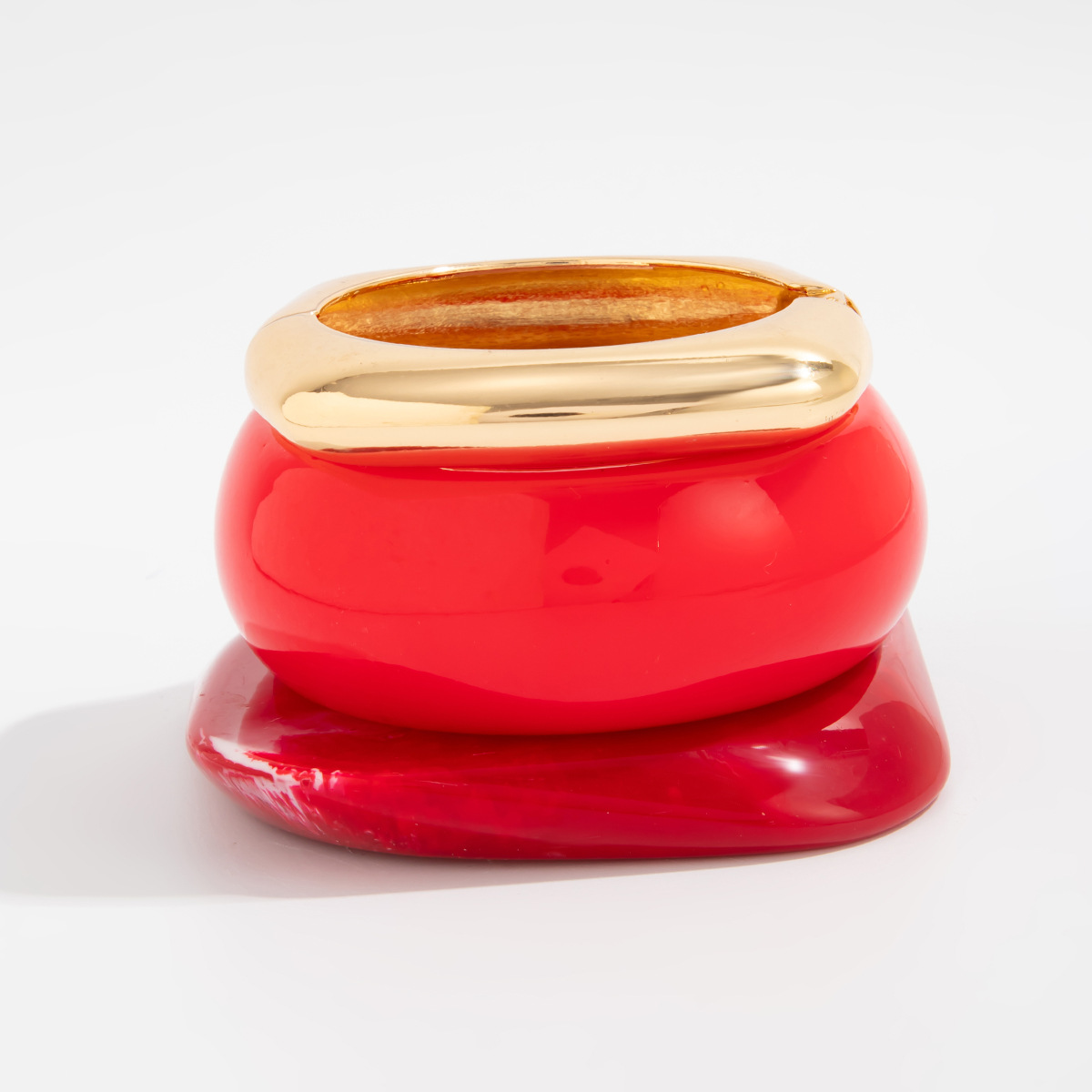 Irregular Red Acrylic Resin Bracelet