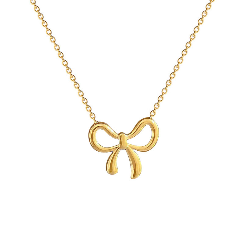 Necklace Accessories Minimalist Bowknot Women