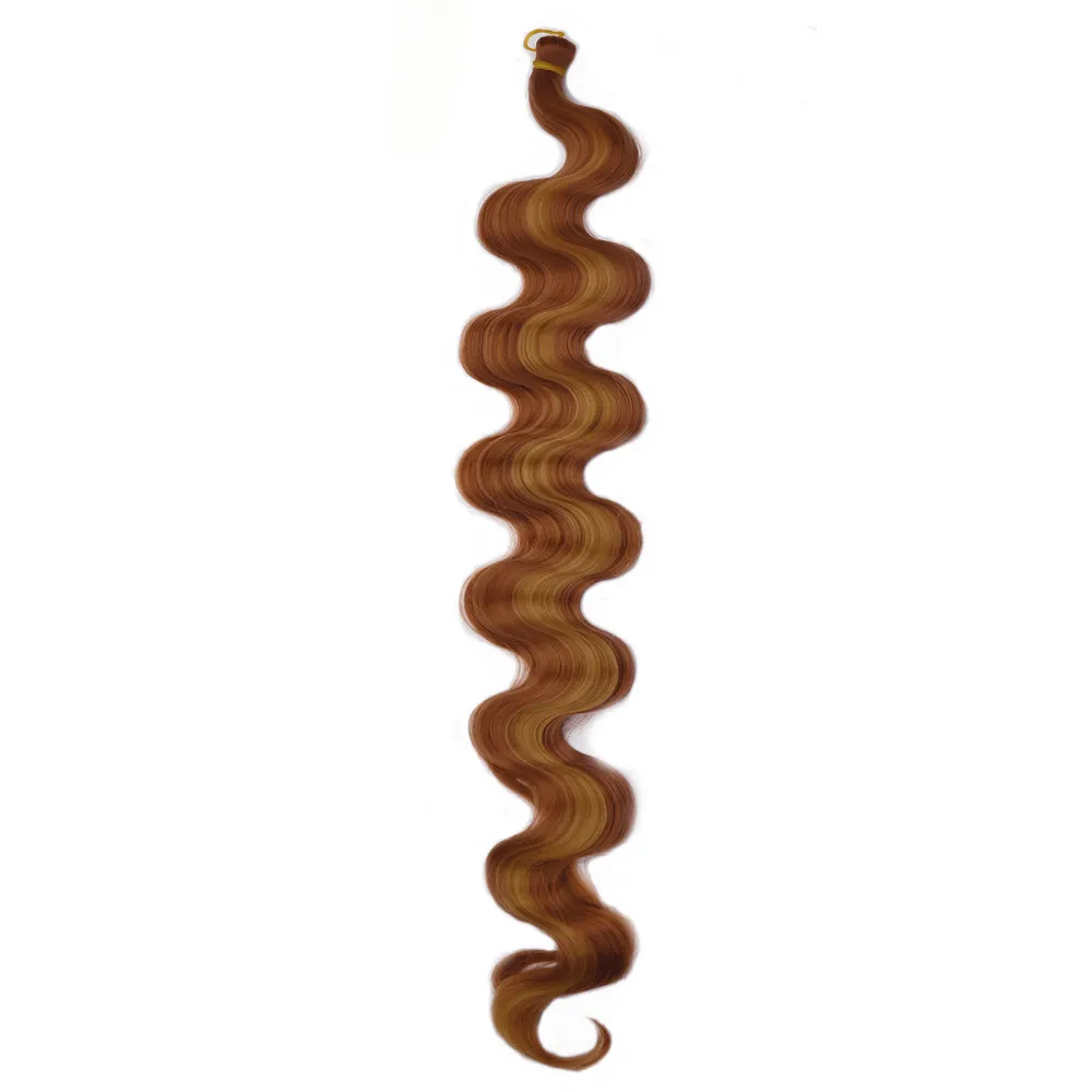 European And American Style Wig Wine Red Big Wave Chemical Fiber Braided Hair Crochet Hair Extension - 27M30