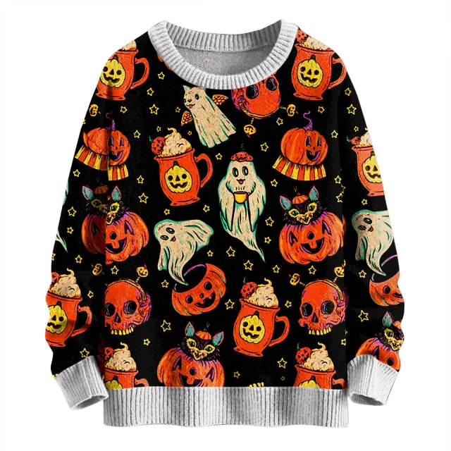 Printed Men's And Women's Round Neck Sweater Hy33016 4Xl - Shop at LoveMi