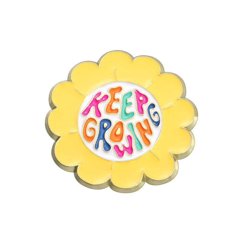 Motivational Fun And Creative Metal Badges Featuring Personalized Letter Designs In English