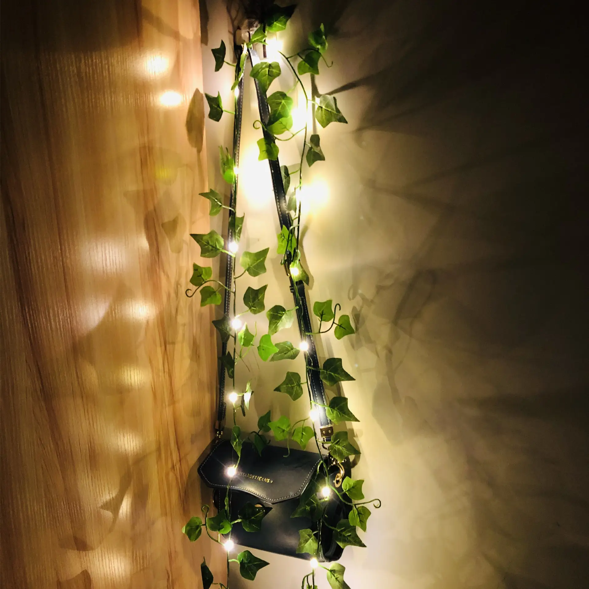 Thanksgiving Ivy Lighting Chain Eucalyptus Leaf Rattan