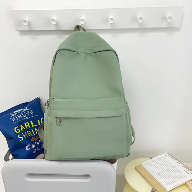 Large capacity Backpack Simple Solid Color Casual Green - Shop at LoveMi