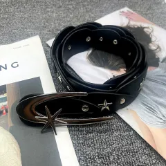 Design Sense Niche XINGX Wide Belt Women's Decorative Accessories Skirt Waist-tight - Black - View 1