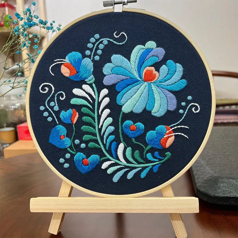 Handmade Diy Hanging Painting Three-dimensional Flower Sewing