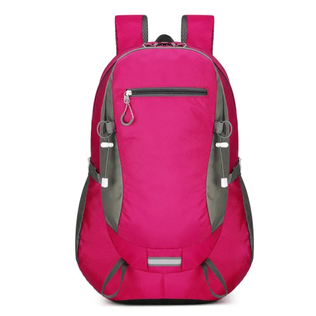 Nylon Waterproof Light Walking Travel Mountaineering Bag Men And Women Rose - Shop at LoveMi