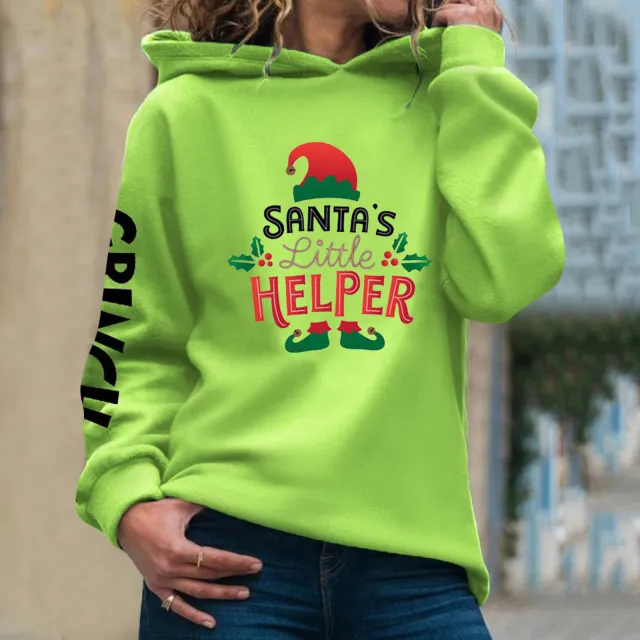 European And American Christmas Hoodie Green - Shop at LoveMi