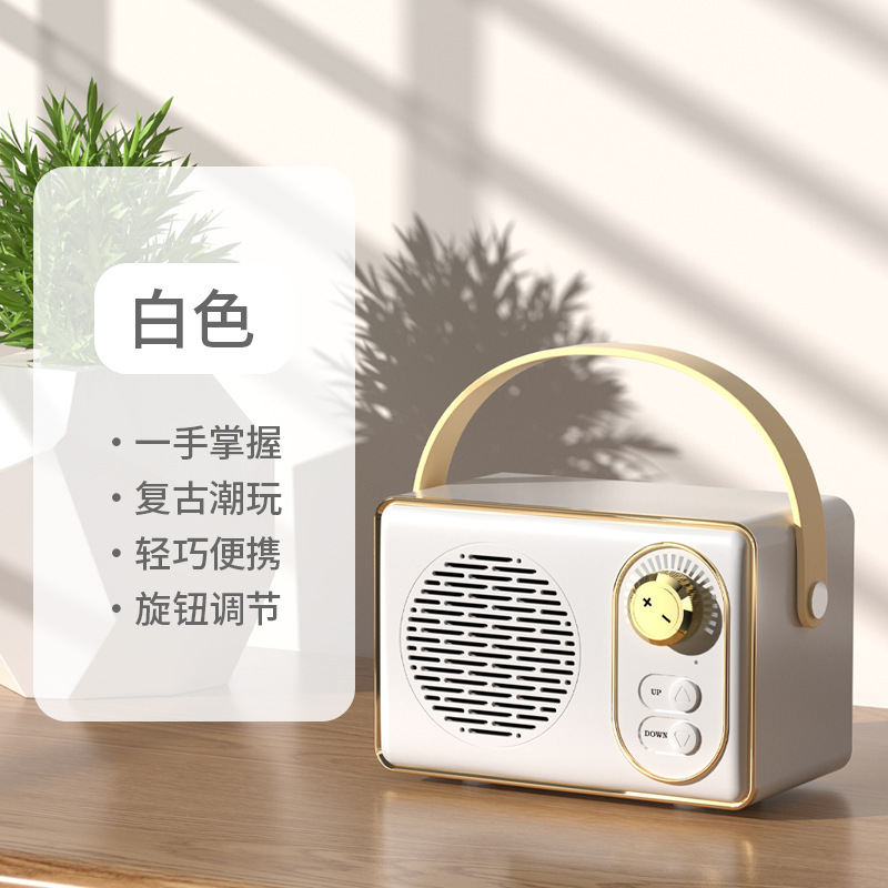 Portable Vintage Bluetooth Speaker With Powerful Bass High Quality Sound