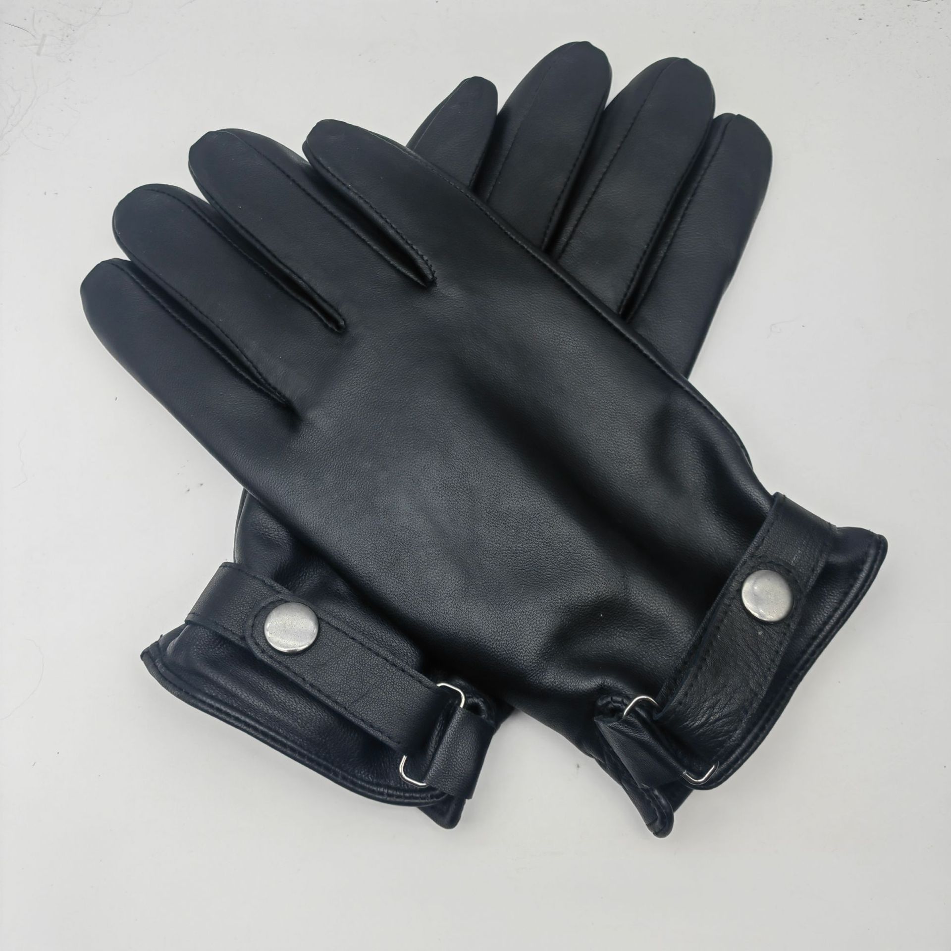 Mens Simple Stylish Waterproof Leather Gloves For Outdoor Cycling