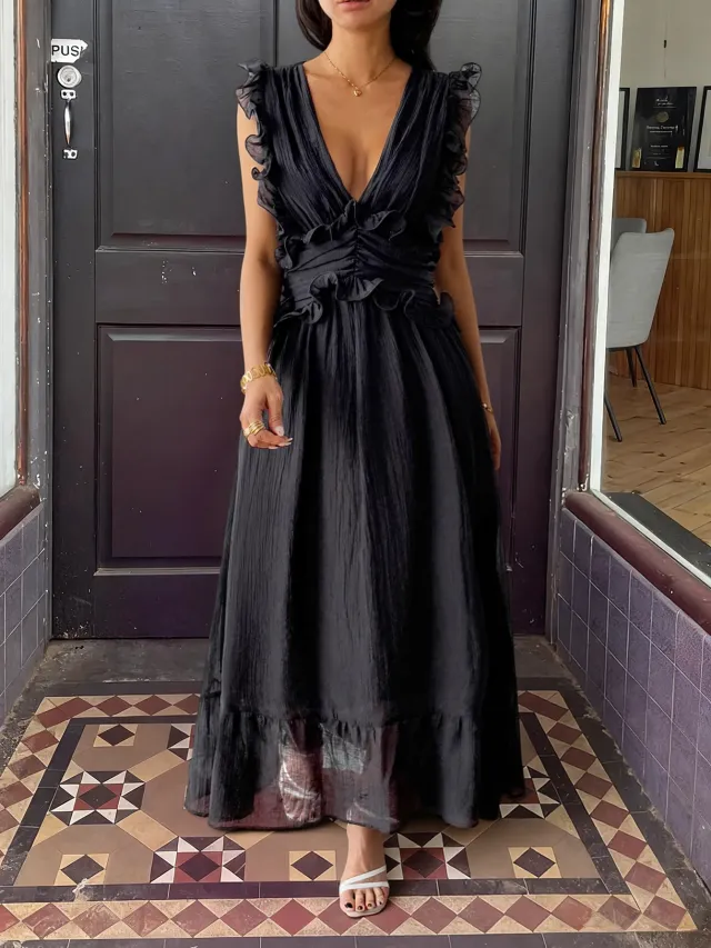 Elegant Style Suspender Dress Women Black - Shop at LoveMi