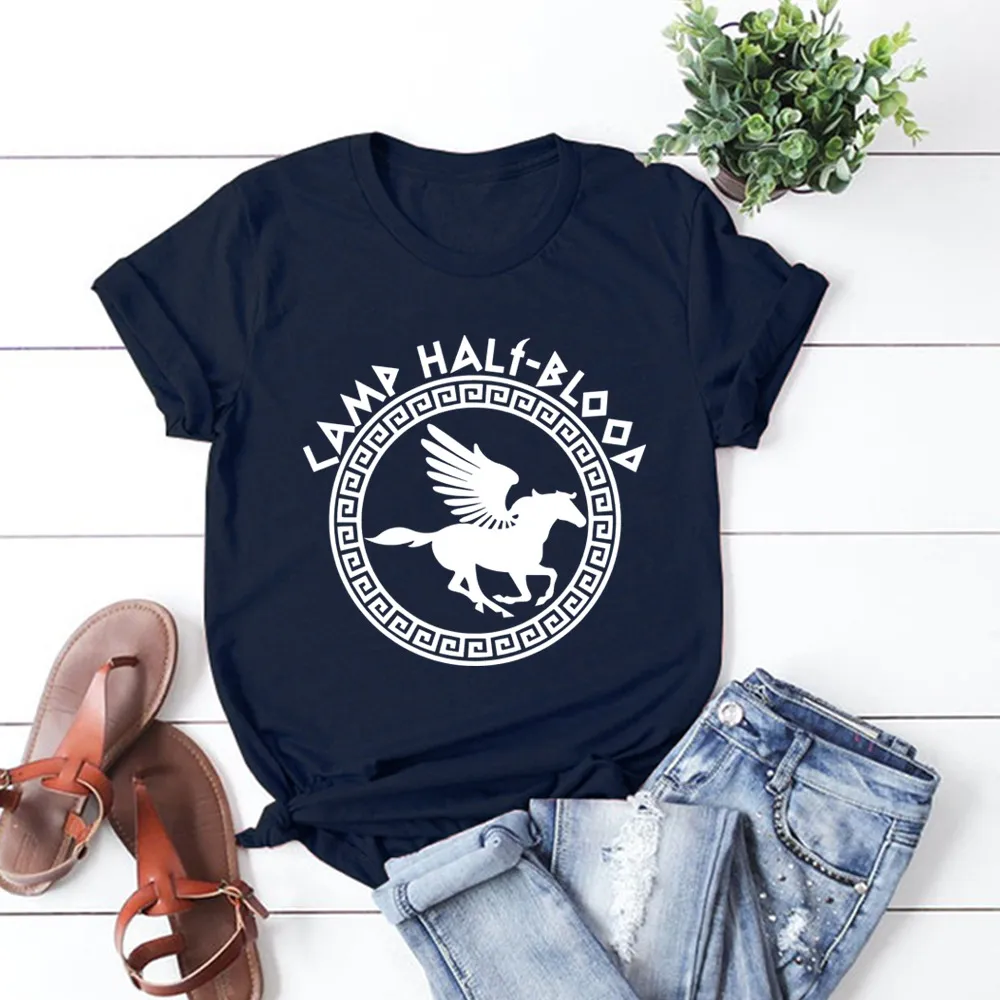 Popular Independent Station New Short Sleeve T-shirt - Navy Blue