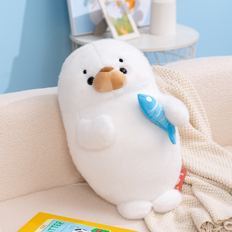 Cute Standing Seal Plush Doll Soothing Sleeping Pillow