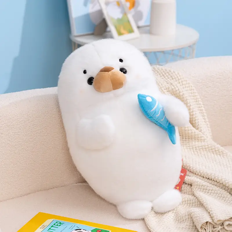 Cute Standing Seal Plush Doll Soothing Sleeping Pillow