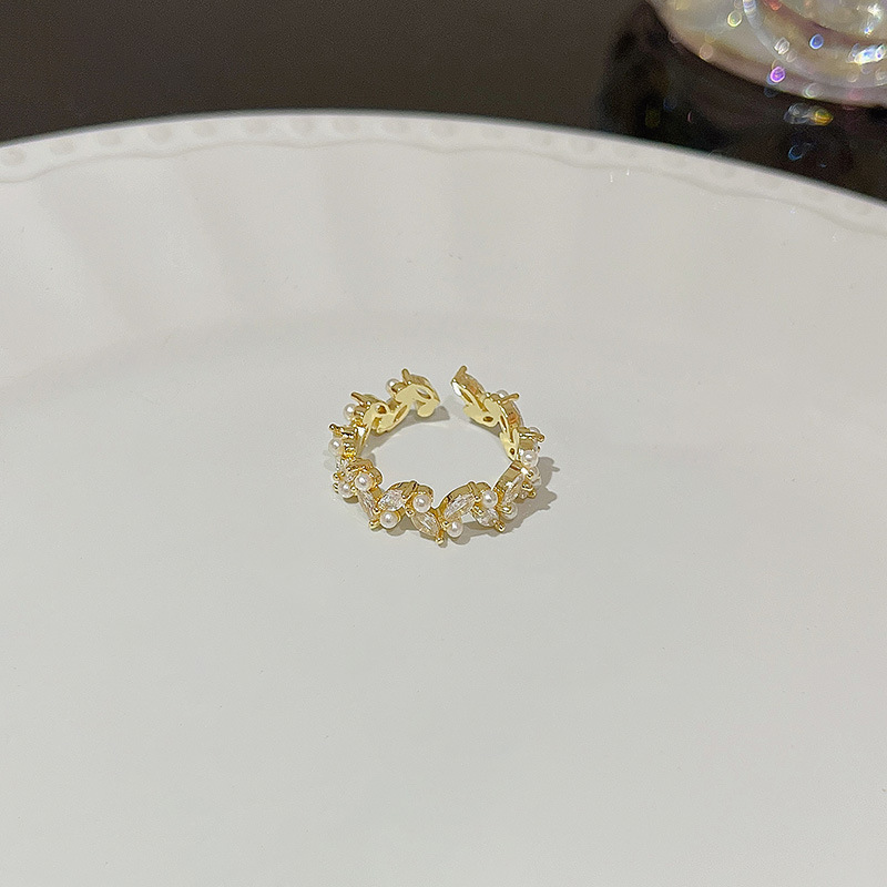 Micro Inlaid Zircon Butterfly Ring Female Opening Design