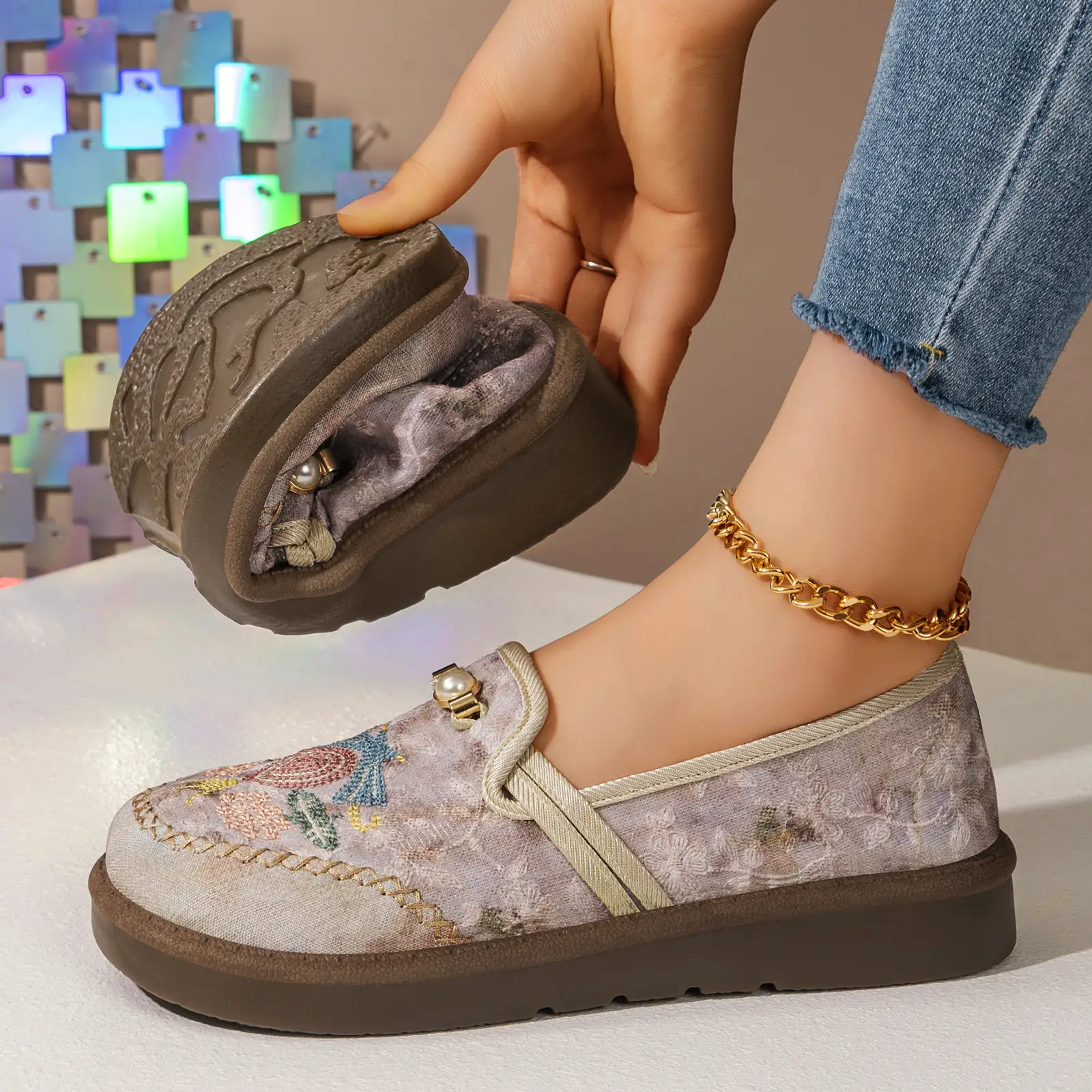 Womens Casual Loafers With Non-slip Soft Soles
