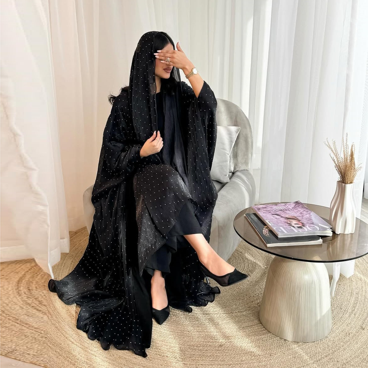 Rhinestone Robe Coat