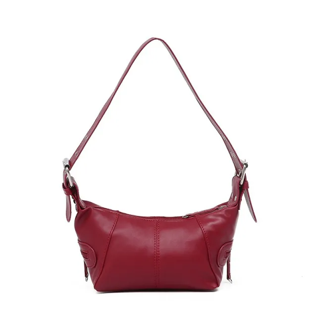 Y2K Style Shoulder Bag For Women Trendy Motorcycle Handbag Minimalist Shoulder Purse For Girls Street Wear Red - Shop at LoveMi