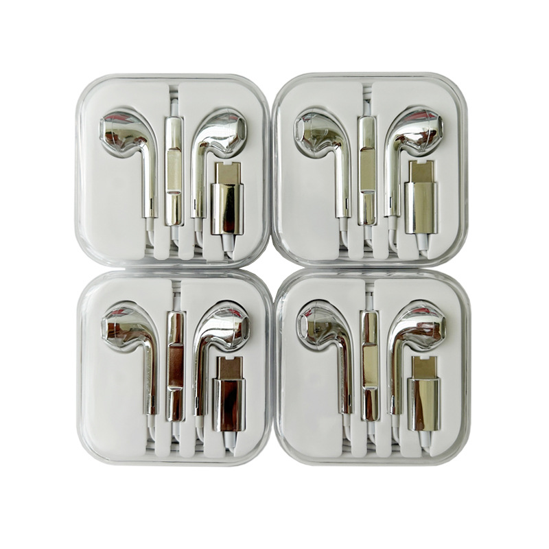 Electroplated In-ear Headphones With Microphone And Inline Controls