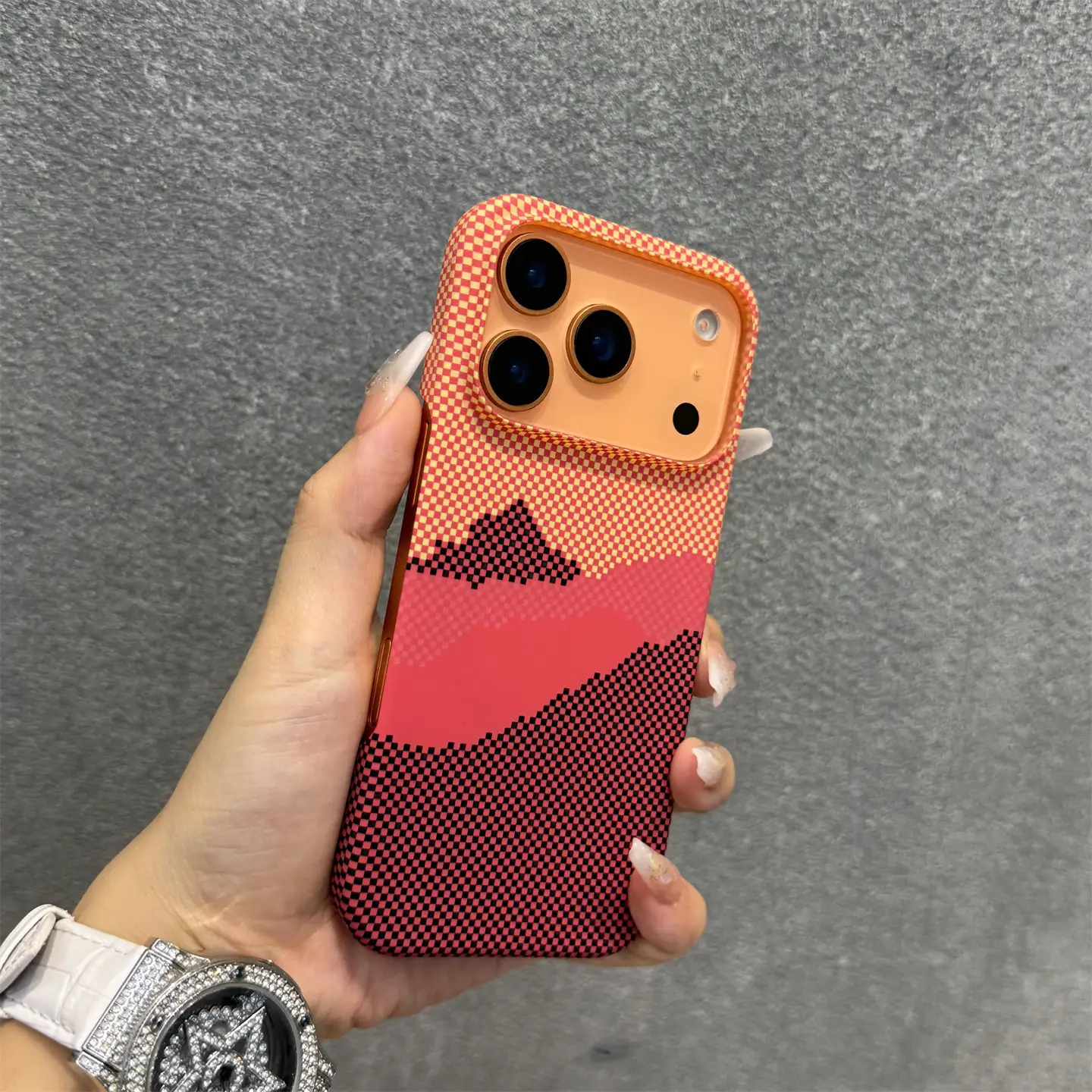 Kevlar Pattern Phone Case Magnetic Carbon Fiber Pattern