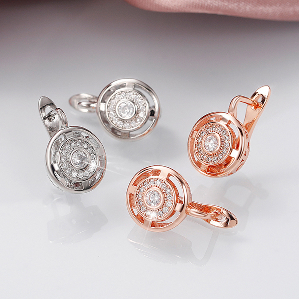 Womens Retro Round Creative Hollow Earrings - Jewelry & Watches