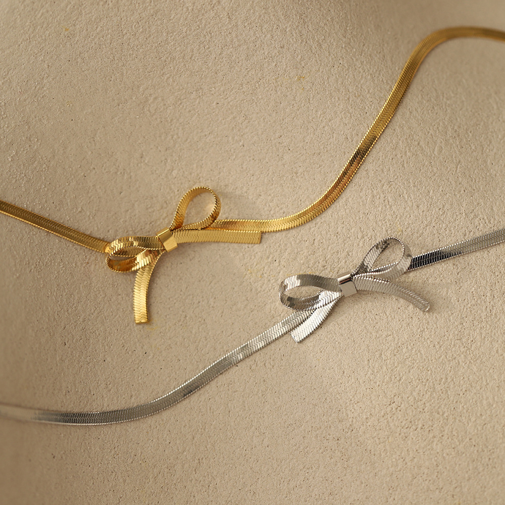 Personalized Design Titanium Steel Blade Chain Plated With Real Gold Does Not Fade Necklace