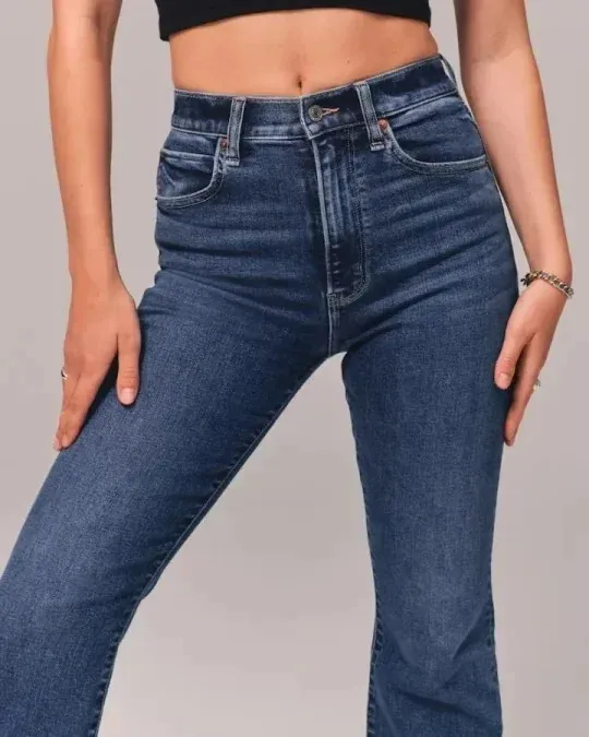 Women's Fashion Casual Solid Color Jeans Dark Blue - Shop at LoveMi