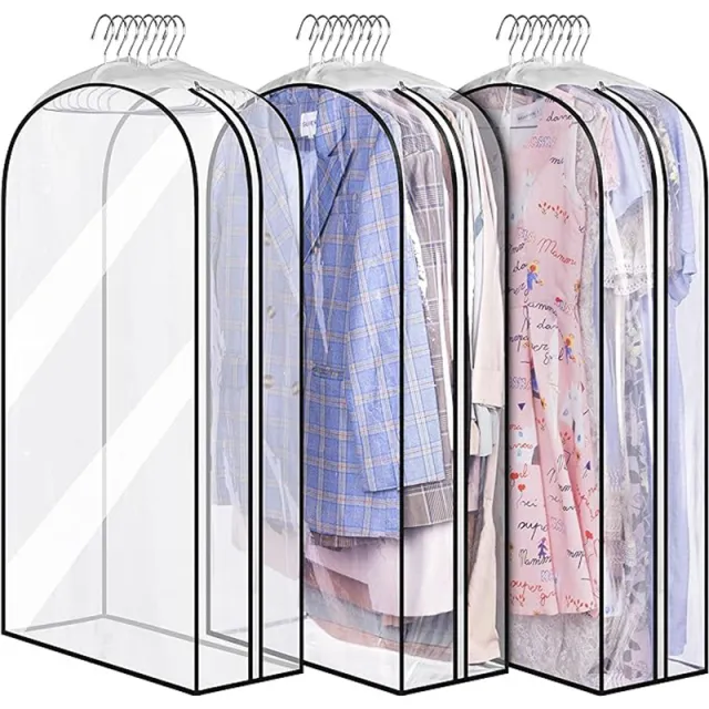 Transparent PE Multi piece Clothes Three dimensional Clothes Dustproof Bag 152X60X25Cm - Shop at LoveMi