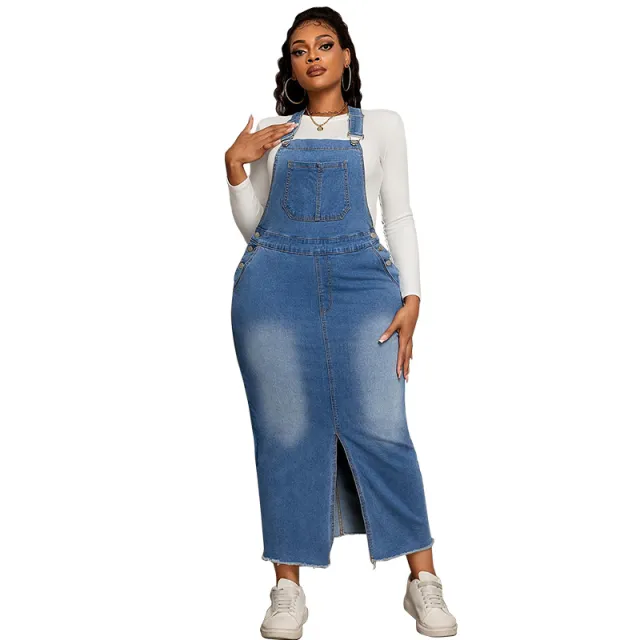 Casual And Versatile Denim Slimming Dress Smalt - Shop at LoveMi
