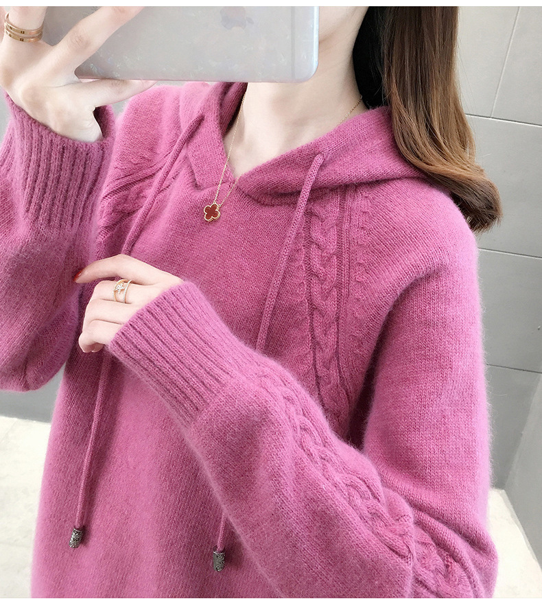 Damen-Hoodie-Sweater mit 3D-Details – Bild 9