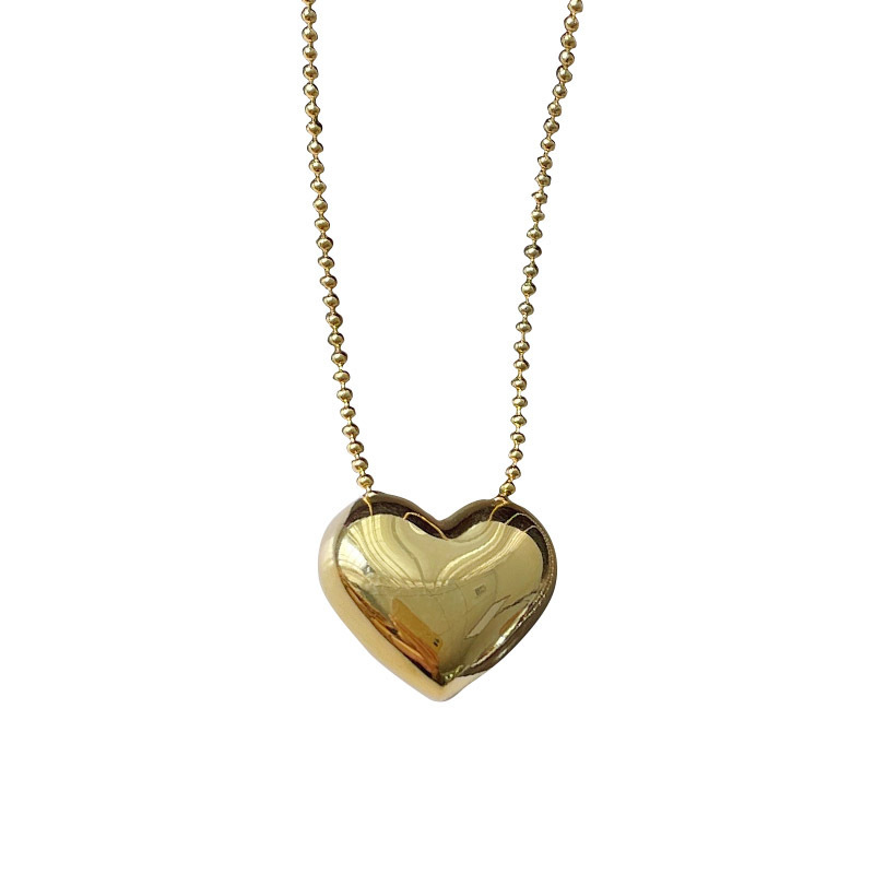 925 Sterling Silver Ball Bead Chain Love Necklace Women's Simple All-match