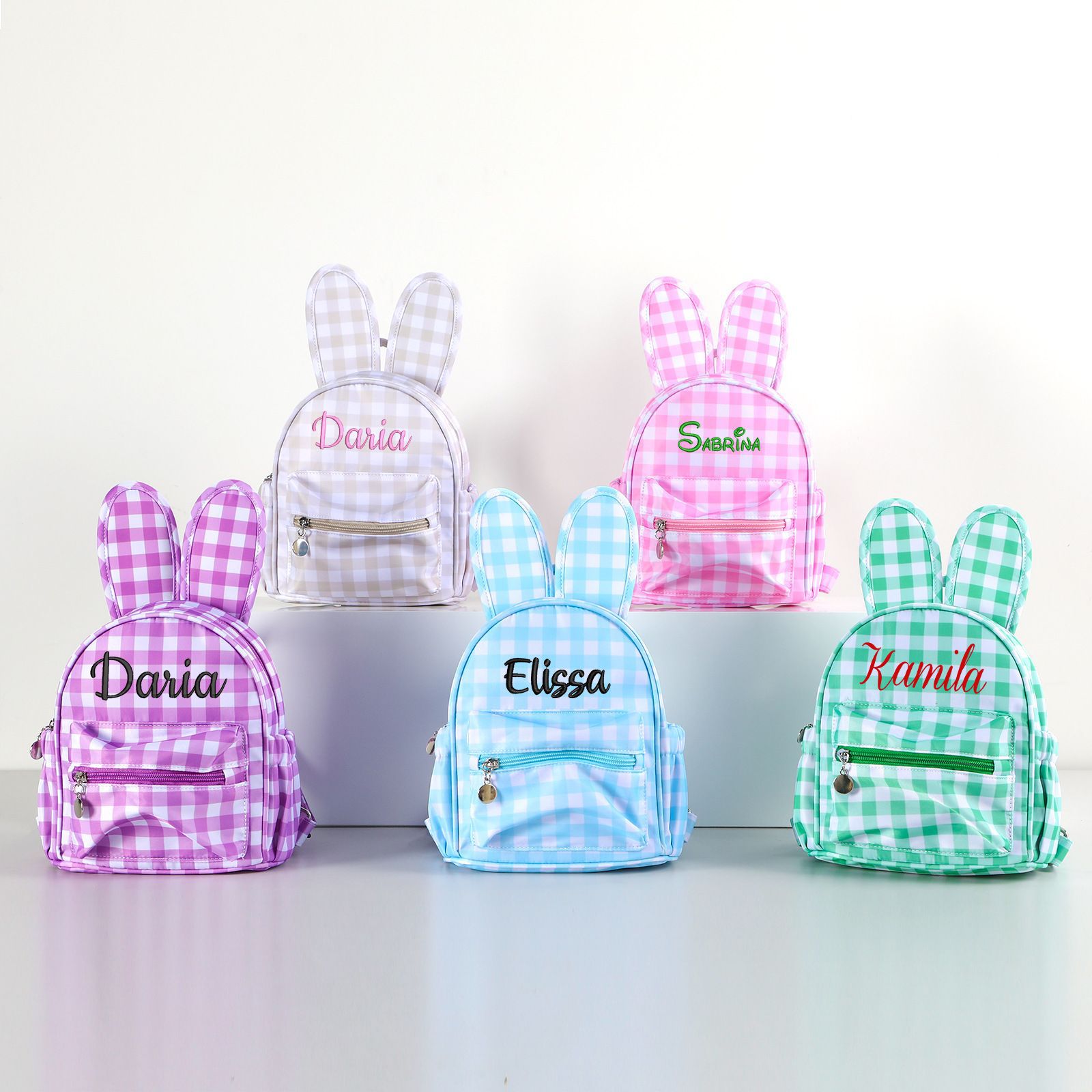 Plaid Portable Mini Elementary School Student Backpack