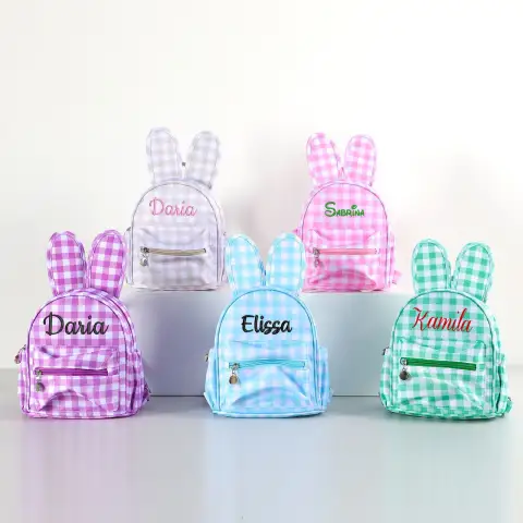 Plaid Portable Mini Elementary School Student Backpack