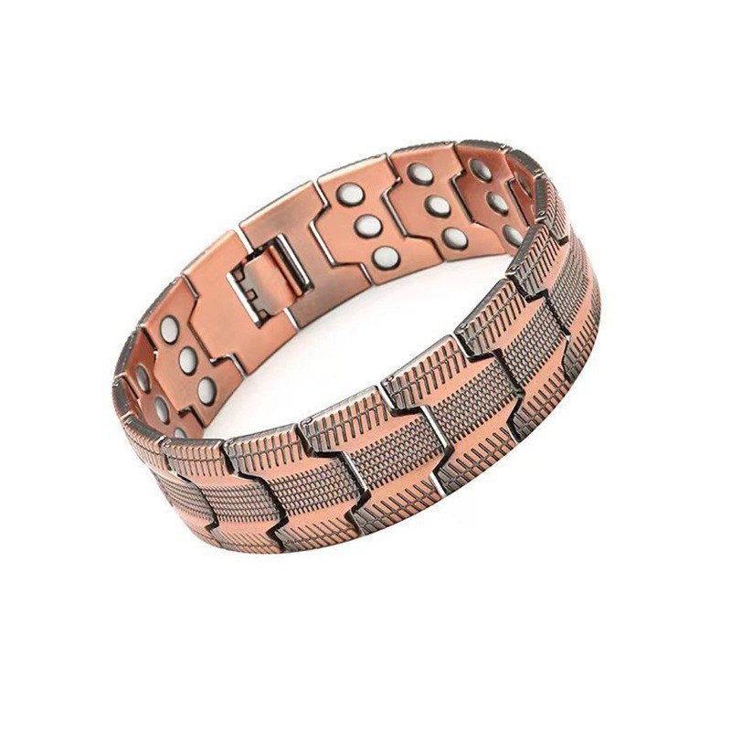 Men's Ancient Red Copper Magnetic Stone Bracelet