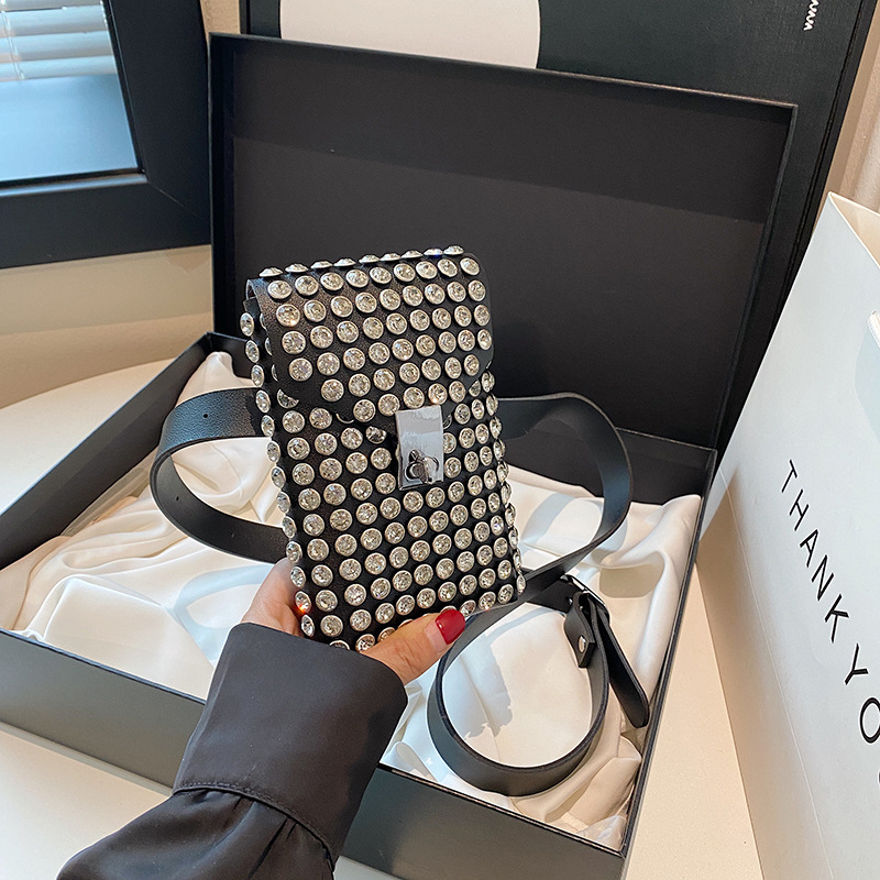 Single-shoulder Bag Instagram-style Rhinestone Design