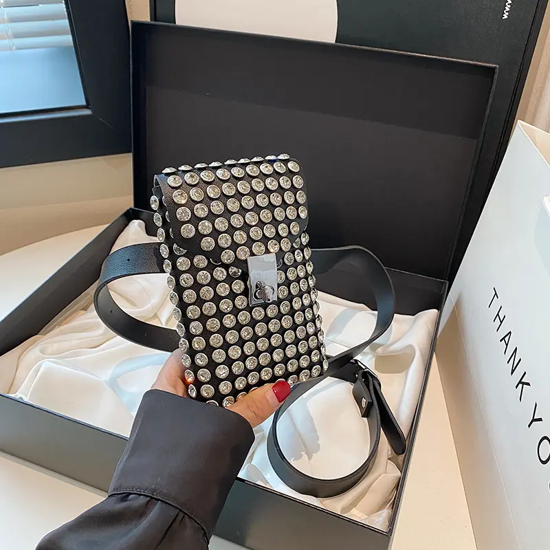 Single-shoulder Bag Instagram-style Rhinestone Design