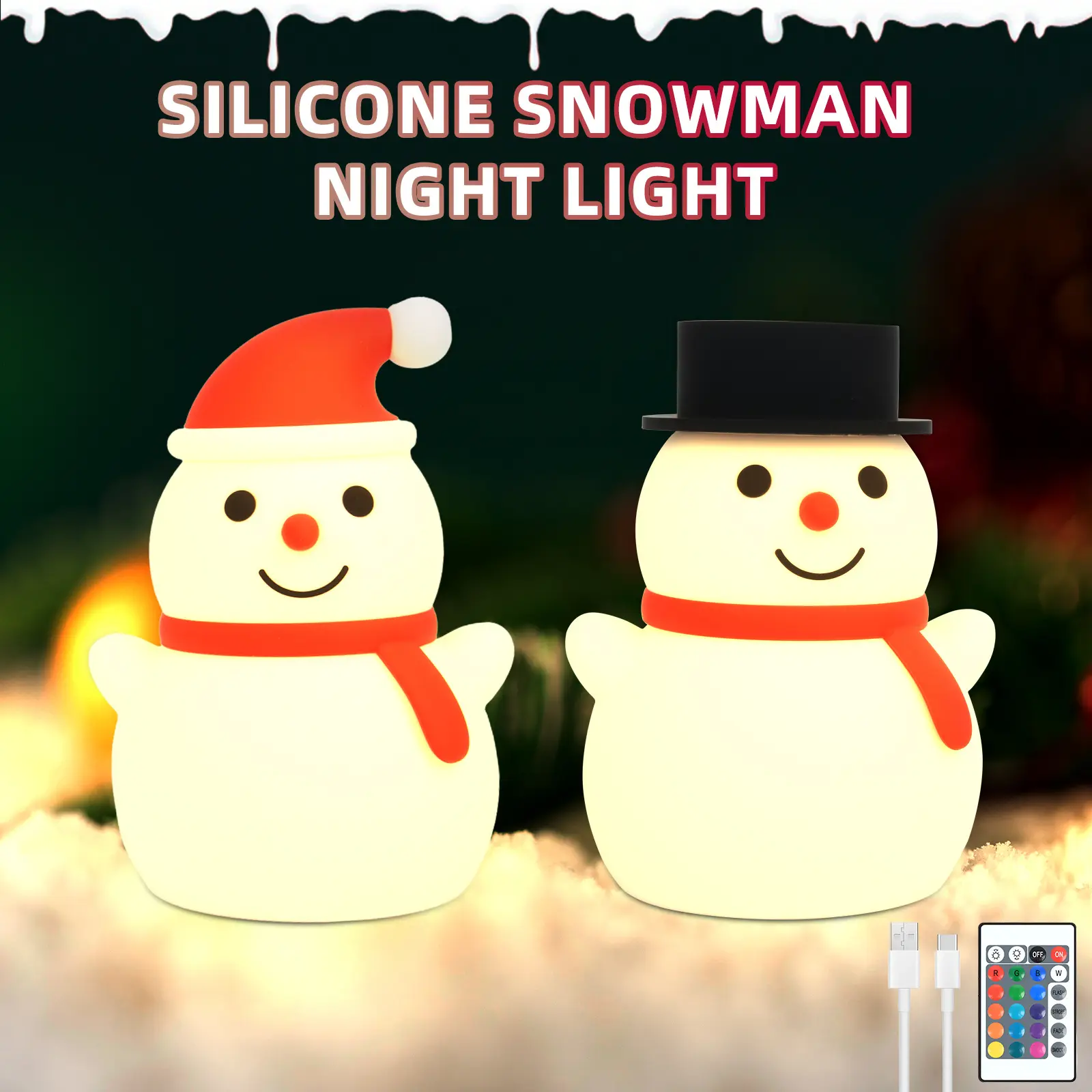 Christmas Ice Man Silicone Pat Lamp Remote