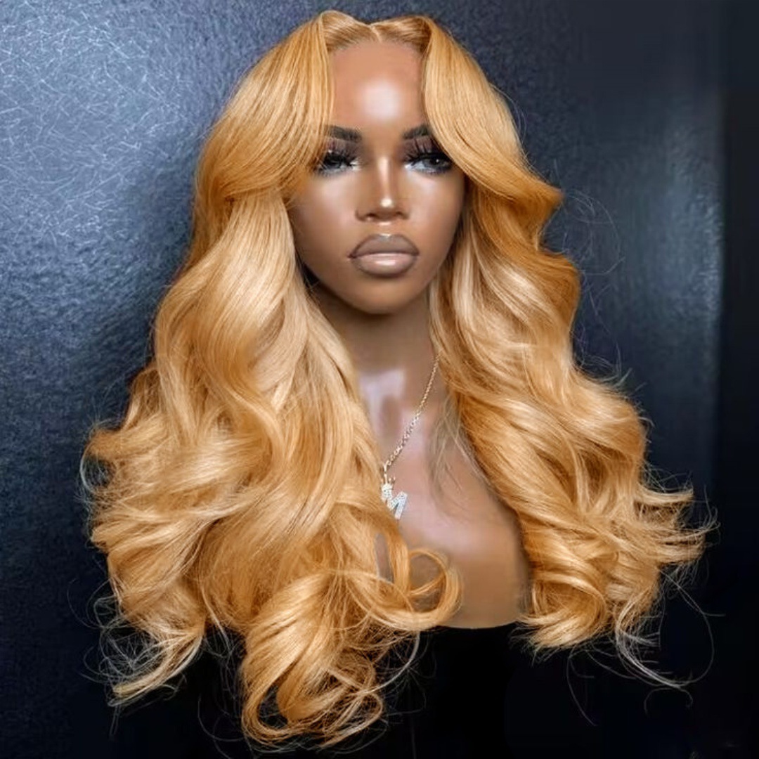 Highlight Ombre Lace Front Wavy Lace Glueless Wig 7