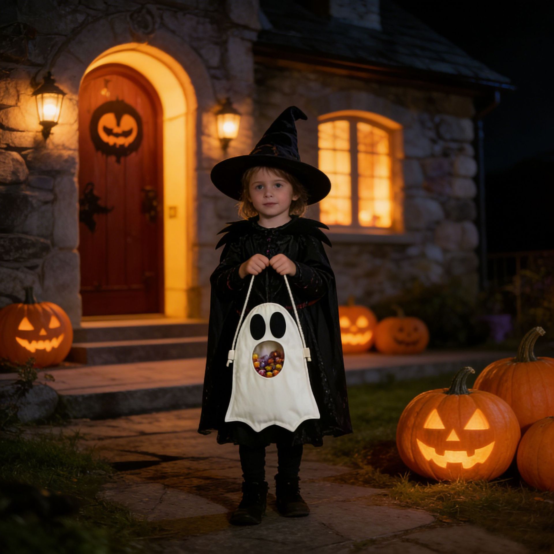 Portable Ghost Candy Bag | Halloween Gift Treat Bags