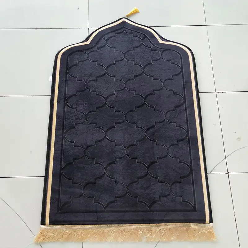 Simple Washable Flannel Printed Sponge Plaid Carpet