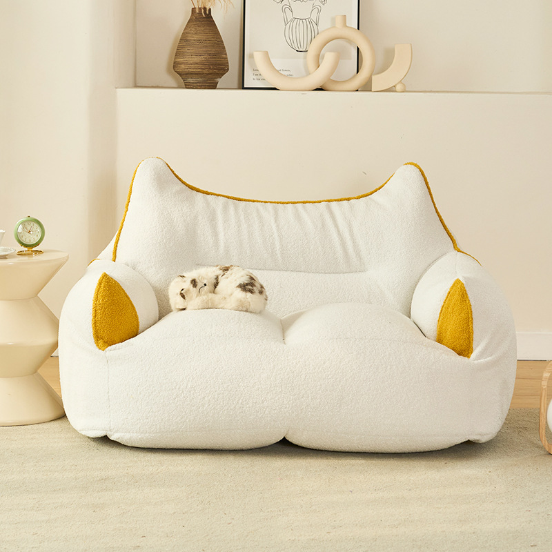 Solid Color Removable And Washable Teddy Hair Beanbag Cover
