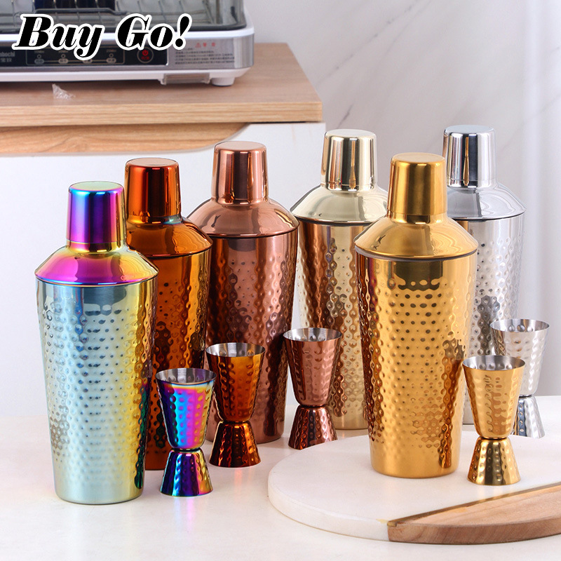 304 Stainless Steel Hammered Cocktail Shaker