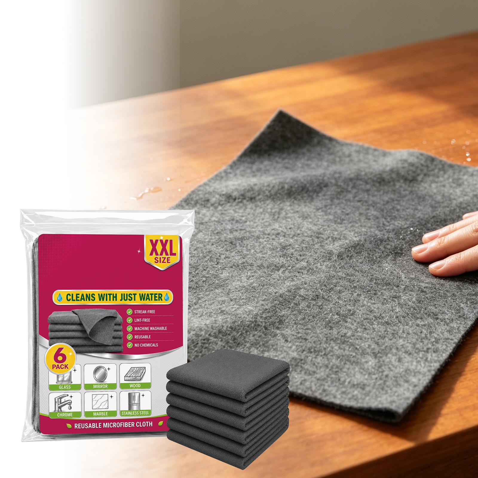 Magic Cleaning Cloth For Kitchen Household Glass And Cars