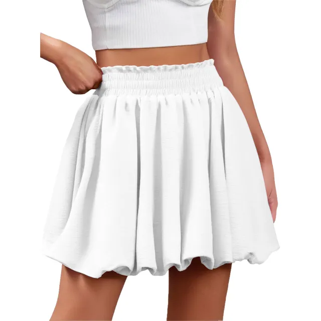 Women's Pure Desire Pleated Bud Skirt White - Shop at LoveMi