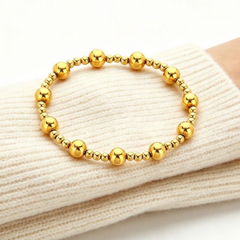 Stainless Steel Bead Bracelet For Women
