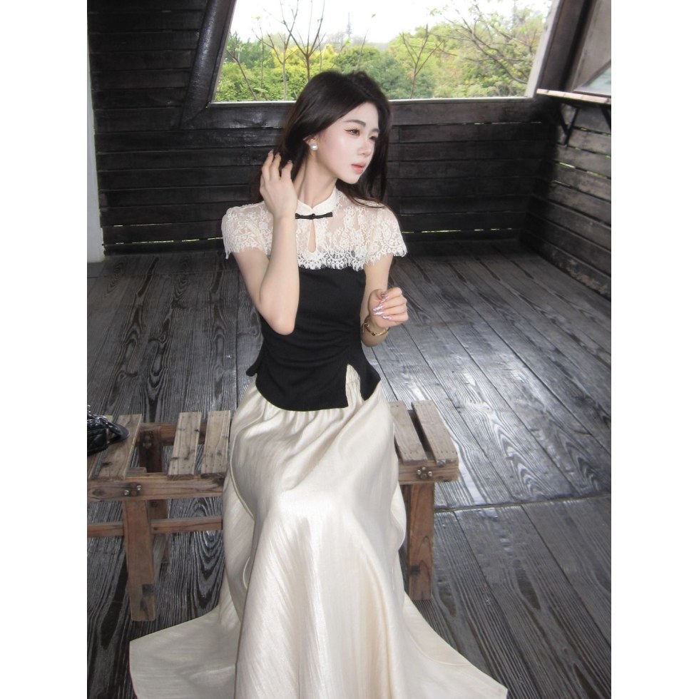 New Short-sleeve Top And Casual A-line Skirt Set