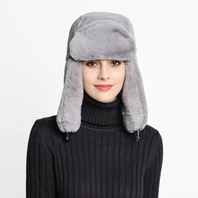 Outdoor Ear Protection Ski Warm Plush Hat Gray - Shop at LoveMi
