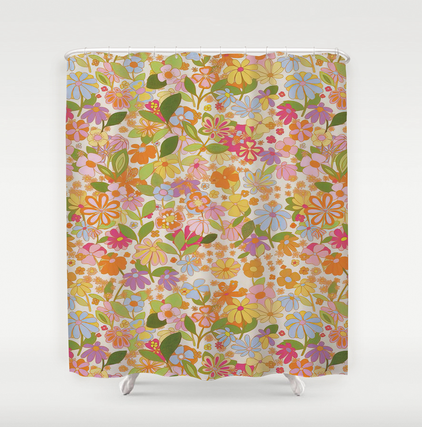 Digital Printing Polyester Waterproof Shower Curtain