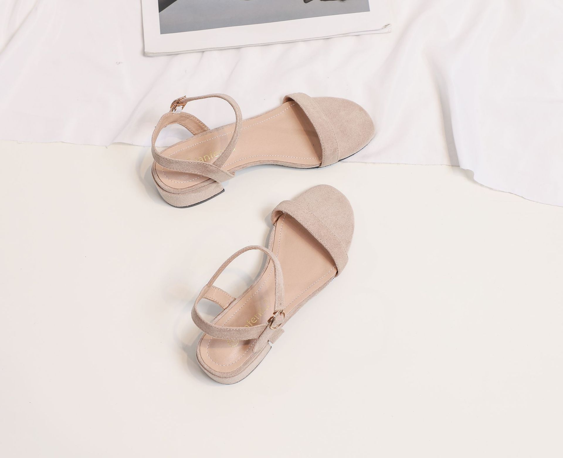 Suede Ankle-Strap Sandals, picture 3 of 4